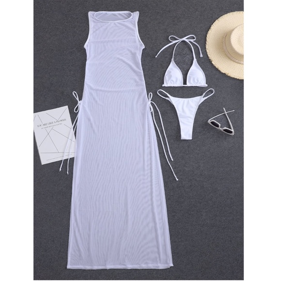 3 Piece Swim Set White